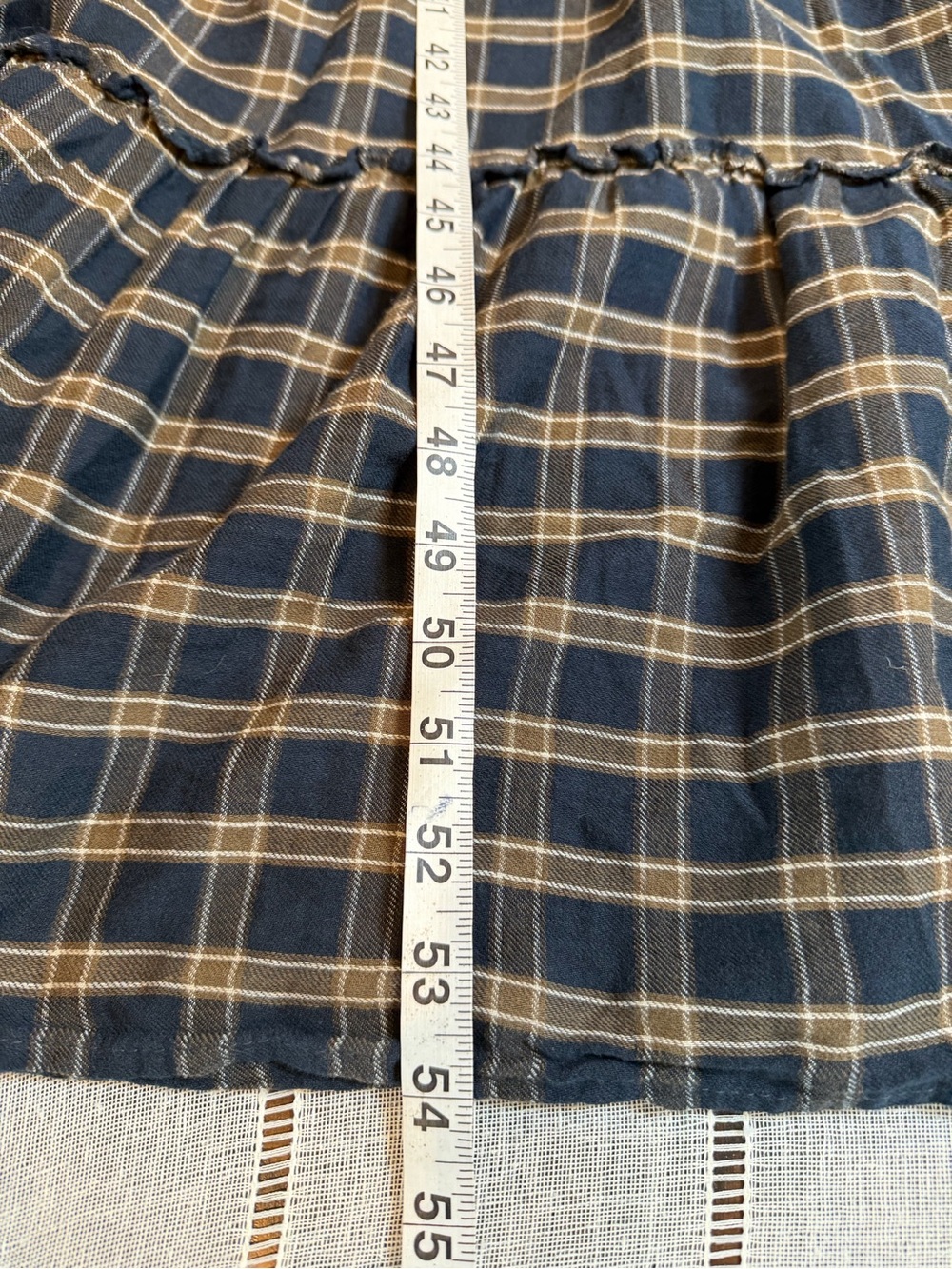 Natural Life Flannel Plaid Tiered Maxi Dress Boho Cottagecore Farmhouse Large - Picture 8 of 12